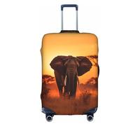 OUSXC Housse de protection pour valise à roulettes Elephant Sunset adaptée aux bagages de 45,7 à 81,3 cm, blanc, Medium