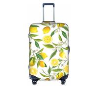 OUSXC Housse de protection pour valise à roulettes Fresh Tropical Lemons convient pour les bagages de 45,7 à 81,3 cm, blanc, Medium