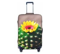 OUSXC Housse de protection pour valise à roulettes Motif cactus fleuri Convient pour les bagages de 45,7 à 81,3 cm, blanc, Medium