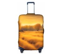 OUSXC Housse de protection pour valise à roulettes Motif paysage d'herbe dorée Convient pour les bagages mesurant entre 45,7 et 81,3 cm, blanc, Medium