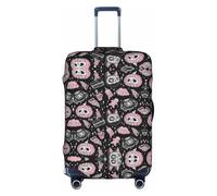 OUSXC La housse de protection pour chariot Halloween citrouille chat est adaptée pour les bagages mesurant entre 45,7 et 81,3 cm, blanc, Medium