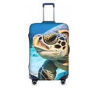 OUSXC La housse de protection pour valise à roulettes Big Sea Turtle convient pour les bagages de 45,7 à 81,3 cm, blanc, Large