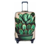 OUSXC La housse de protection pour valise à roulettes Cactus Art est adaptée pour les bagages de 45,7 à 81,3 cm, blanc, Medium