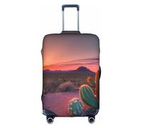 OUSXC La housse de protection pour valise à roulettes Cactus Desert Sunset convient pour les bagages de 45,7 à 81,3 cm, blanc, Medium