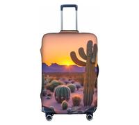 OUSXC La housse de protection pour valise à roulettes Cactus Desert Sunsets convient pour les bagages de 45,7 à 81,3 cm, blanc, Medium