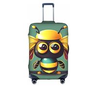 OUSXC La housse de protection pour valise à roulettes Cartoon Bee convient pour les bagages de 45,7 à 81,3 cm, blanc, Small