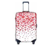 OUSXC La housse de protection pour valise à roulettes Falling Hearts convient pour les bagages de 45,7 à 81,3 cm, blanc, Large
