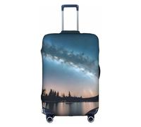OUSXC La housse de protection pour valise à roulettes Night Sky And Trees convient pour les bagages de 45,7 à 81,3 cm, blanc, Medium