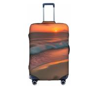 OUSXC La housse de protection pour valise à roulettes Sunset At The Beach convient pour les bagages de 45,7 à 81,3 cm, blanc, Large