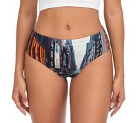 OUSXC New York City Sous-vêtements triangulaires multifonctionnels élastiques pour femme pour un usage quotidien, noir, Small