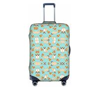 OUSXC Pizza Party Housse de protection pour valise à roulettes Convient pour les bagages de 45,7 à 81,3 cm, blanc, Small