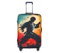 OUSXC Taekwondo Housse de protection pour valise à roulettes Convient pour les bagages de 45,7 à 81,3 cm, blanc, Medium