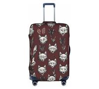 OUSXC Wolf Motifs Accessories01 Housse de protection pour valise à roulettes Convient pour les bagages de 45,7 à 81,3 cm, blanc, Medium