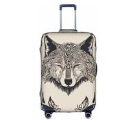 OUSXC Wolf Motifs Food03 Housse de protection pour valise à roulettes Convient pour les bagages de 45,7 à 81,3 cm, blanc, Large