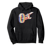 Out Arc-en-Ciel LGBT+ Pride Gay Lesbian bi Typographie Sweat à Capuche