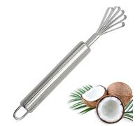 Out d'élimination de la viande de noix de coco, broyeur de noix de coco | Out d'élimination de la viande de noix de coco, grattoir et râpe en acier inoxydable - Longue poignée avec crochet