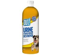 OUT! Destructeur de taches d’urine et d’odeurs pour animaux de compagnie | Enzymatic Pro-Bacteria Cleaner - 1 Litre