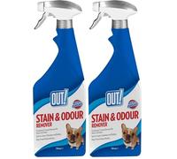 OUT! Détachant et Anti-Odeur pour Animaux de Compagnie| Enzymatic Pro-Bacteria Cleaner 750 ML, 1 Unité (Lot de 2)