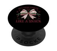 Out Here Lokin' Like A Snack Funny Bow PopSockets PopGrip Adhésif