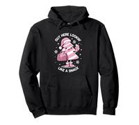 Out Here Looking Like A Snack Gâteau de Sapin de Noël Rose Sweat à Capuche
