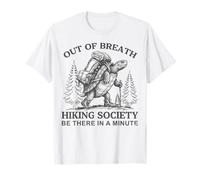 Out of Breath Hiking Society Turttle Hiking Funny Hikers T-Shirt