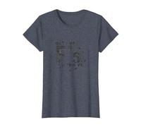 Out of Fs to Give Sassy Attitude Déclaration T-Shirt, Femme, Bleu Chiné, XL
