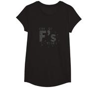 Out of Fs to Give Sassy Attitude Déclaration T-Shirt, Fille, Noir, L