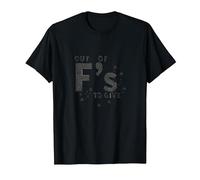 Out of Fs to Give Sassy Attitude Déclaration T-Shirt, Homme, Noir, L