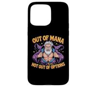 Out of Mana Not Out of Options Fantasy Wizard Blague Coque pour iPhone 15 Pro Max