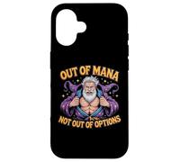 Out of Mana Not Out of Options Fantasy Wizard Blague Coque pour iPhone 16