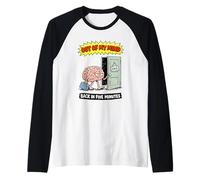 Out of My Mind BRB Funny Brain Leaving Door Dessin animé Amusant Manche Raglan