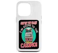 Out of My Way Going to Casino Gift Slot Machine à Jouer Coque pour iPhone 13 Pro