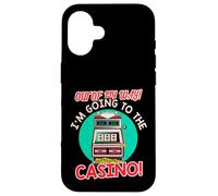 Out of My Way Going to Casino Gift Slot Machine à Jouer Coque pour iPhone 16