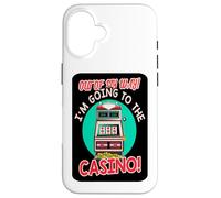 Out of My Way Going to Casino Gift Slot Machine à Jouer Coque pour iPhone 16