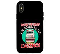 Out of My Way Going to Casino Gift Slot Machine à Jouer Coque pour iPhone X/XS