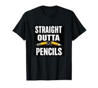 Out of Pencil Again Teacher Humour Classroom Chaos Mode T-Shirt