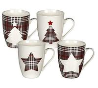 Out of the blue 946209 Noir, Rouge, Blanc Universel Tasse et mug - Tasse/Gobelet (Universel, Noir, Rouge, Blanc, 4 pièce (s), 80 mm, 100 mm)