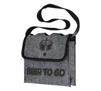 Out of the blue Beer to go Sac Porte-Bouteilles pour 3 Bouteilles, Gris, 18,5·21·7cm, Sac à bandoulière Gris - Beer to go