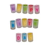 Out of the blue Bougie colorée dans Un Verre, Happy Birthday