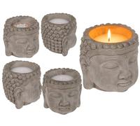 Out of the blue Bougie Tête de Bouddha/Dimensions : 13,5 x 13 cm/Matière: Ciment et Cire