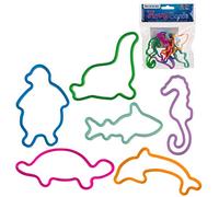 Out of the blue- Bracelet en Silicone Funny Band Sealife 6 différents habitants de la mer dans Un Sac, 80/4084A, coloré, Taille Unique