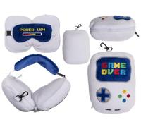 Out of the blue Coussin de Voyage en Peluche avec Masque pour Les Yeux Game Over 19 x 14 x 9 cm