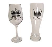 Out of the blue Ensemble de Verres à Boire Roi et Reine