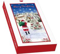 Out Of The Blue - Étroite - Carte de Noël "Visite du Père Noël" Pack de 12 SG22172 (Taille unique) (Blanc/Rouge)