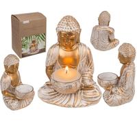 Out of the blue Figurine décorative Bouddha avec photophore env. 10 x 8,5 x 14 cm