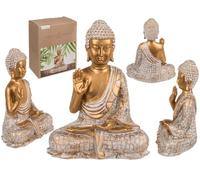 ootb Out of The Blue Figurine de Bouddha en polyrésine dans Une boîte Cadeau Env. 16,5 x 10 x 21 cm