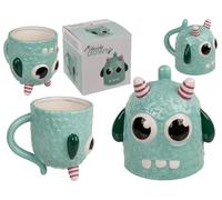 Out of the blue Gobelet monstre à l'envers, bleu, env. 12 x 14 cm, en dolomite, 500 ml