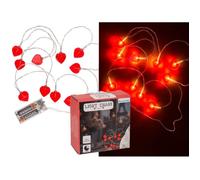 Out of the Blue Guirlande lumineuse LED - 10 cœurs rouges