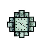 Out of the blue Horloge en matière Plastique, env. 21 cm avec 12 Cadres, 4 7 x 9 cm & 8 Photos 7 x 6 cm, pour 1 Pile Mignon (AA)