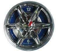 Out of the blue Horloge Murale en Forme de Jante avec LED Bleue